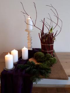 LIturgische bloemschikking 1e advent