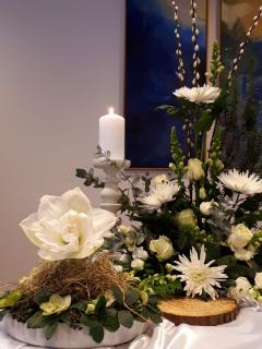 LIturgische bloemschikking 1e advent