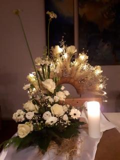 LIturgische bloemschikking 1e advent