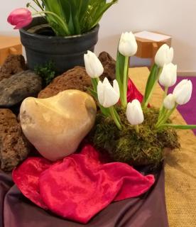 LIturgische bloemschikking 1e advent